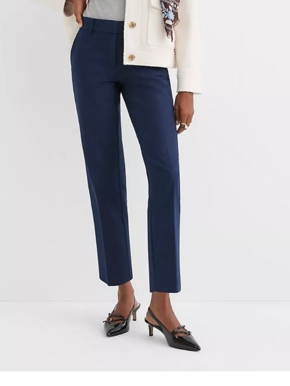 Loft Riviera Deep blue Slim Pants  office to outings Size 8 NWT